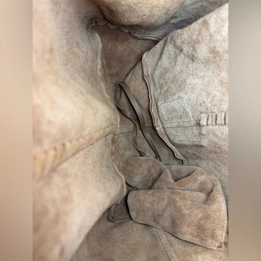 Haute Hippie Suede Shoulder Hobo Festival Bag - Picture 12 of 13